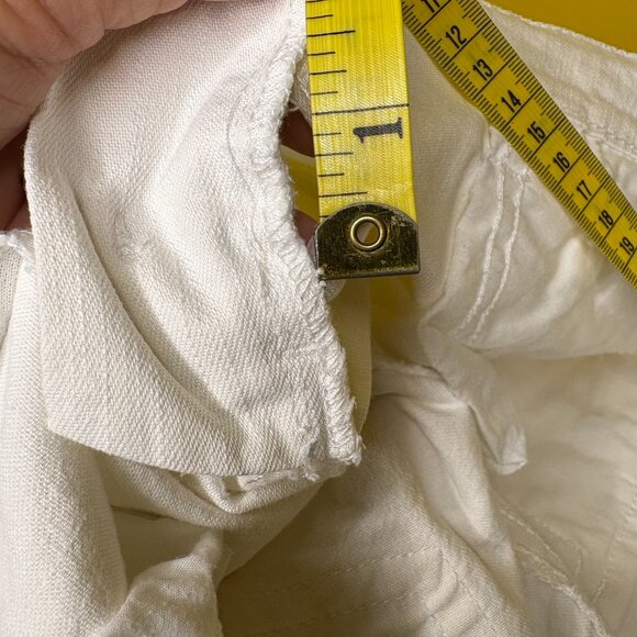 Christopher & Banks Petite Womens Mid Rise Capris Jean Size‎ 8P White Stretch - Picture 14 of 14